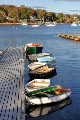 Rowboats and pleasure boats on Mahone Bay on Nova Scotia's South Shore - Credit Photo Nova Sotia Tourism